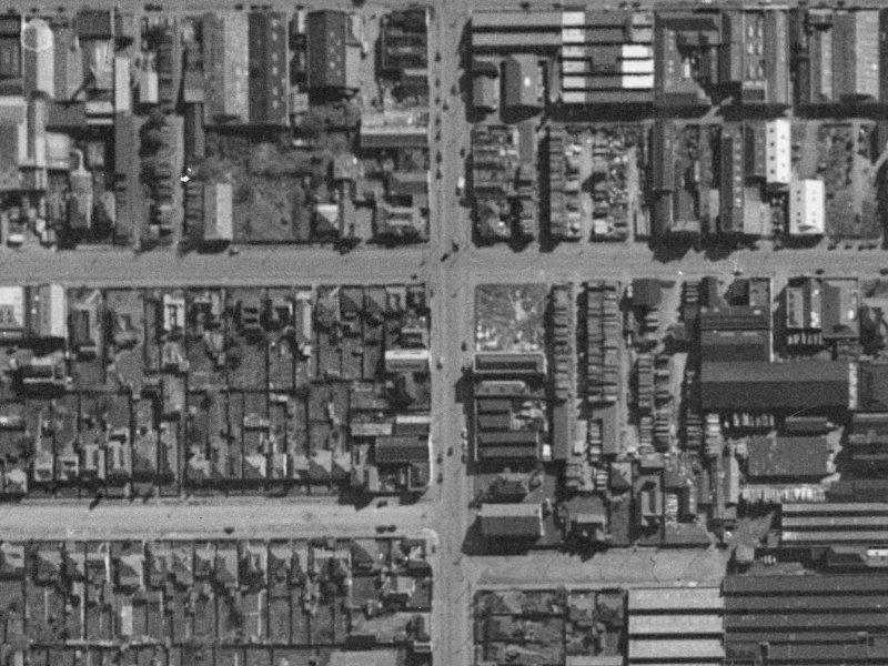 215 Durham Street South from the air, 1940-1944