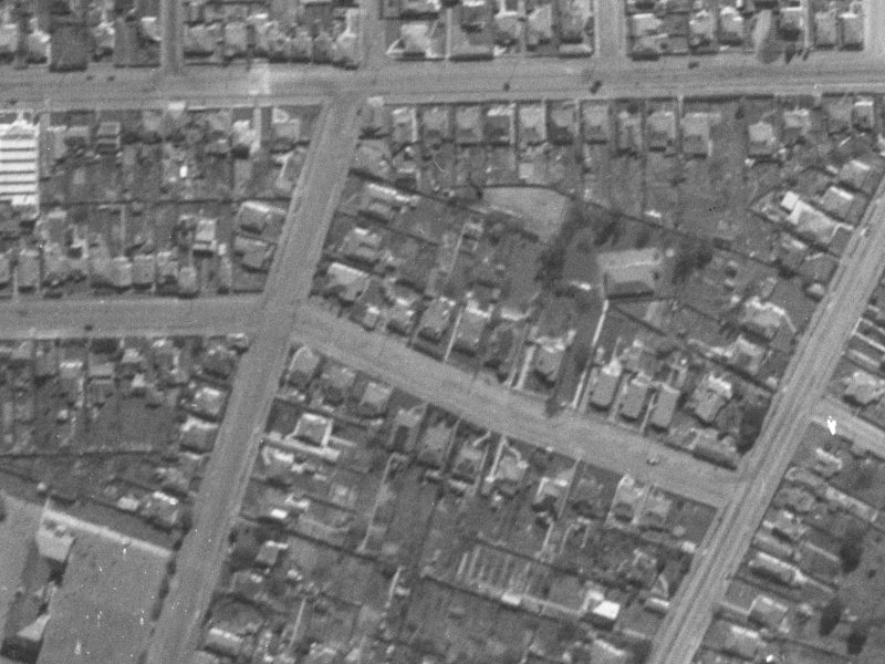 502 Saint Asaph Street from the air, 1940-1944