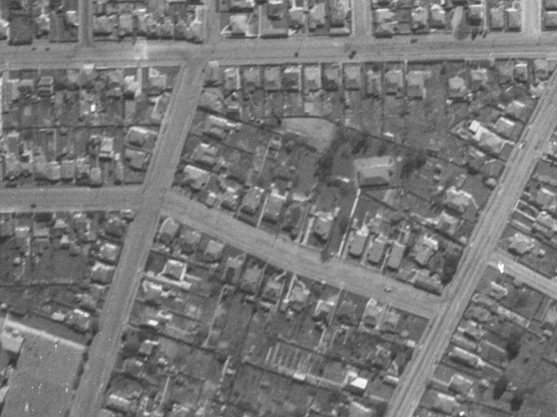 527 Saint Asaph Street from the air, 1940-1944