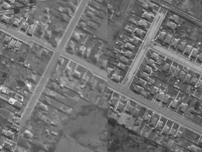 50 Harrow Street from the air, 1940-1944