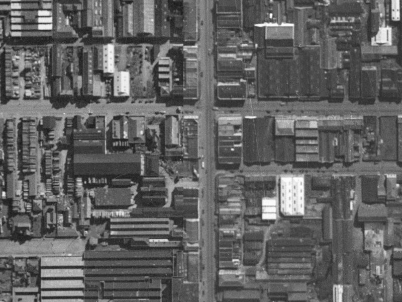 583 Colombo Street from the air, 1940-1944