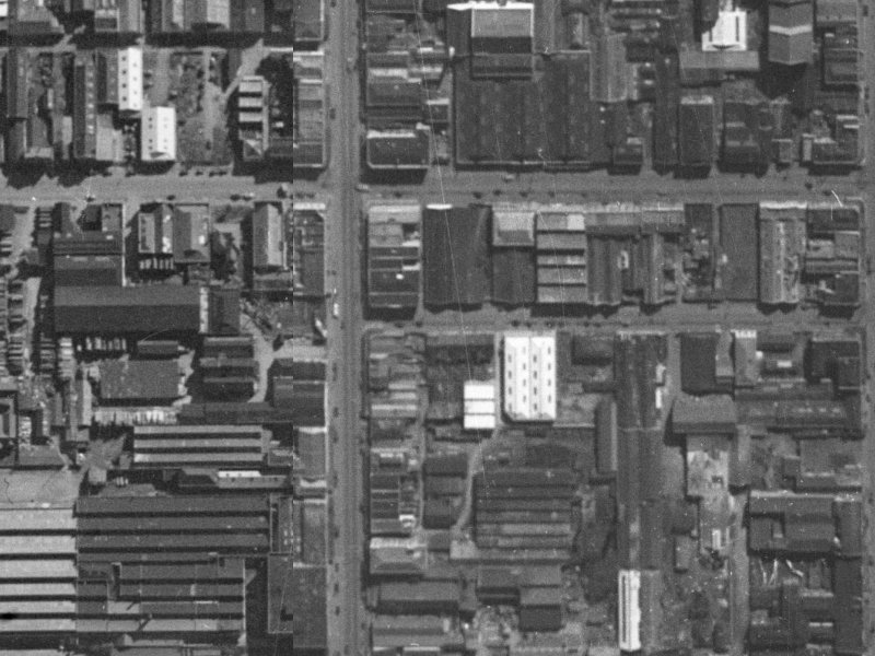 10a Welles Street from the air, 1940-1944