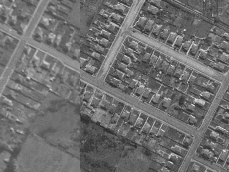 49 Harrow Street from the air, 1940-1944