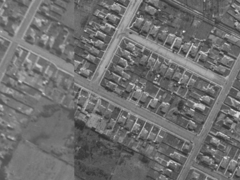 63 Harrow Street from the air, 1940-1944