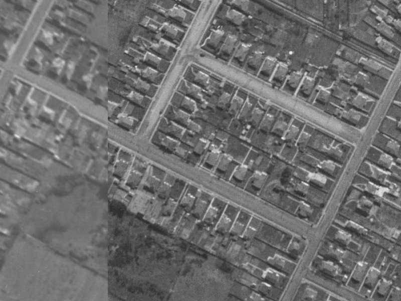 65 Harrow Street from the air, 1940-1944