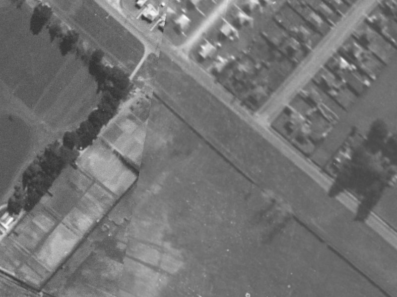 322 Linwood Avenue from the air, 1940-1944