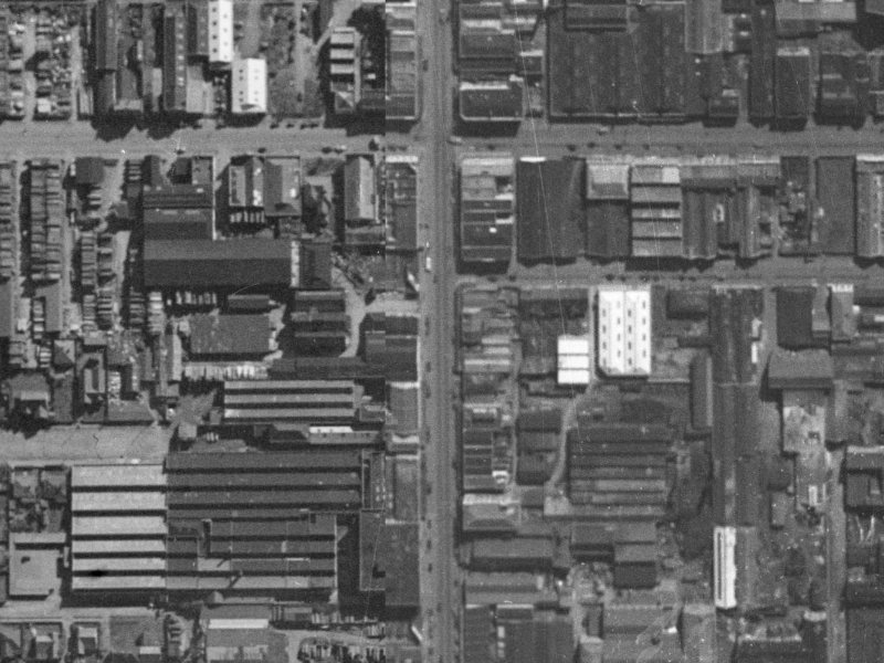 580A Colombo Street from the air, 1940-1944