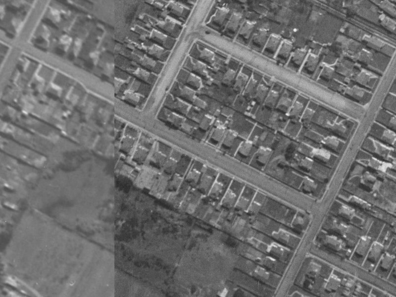68 Harrow Street from the air, 1940-1944