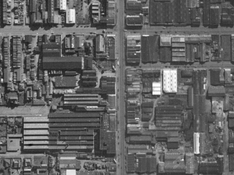 571 Colombo Street from the air, 1940-1944