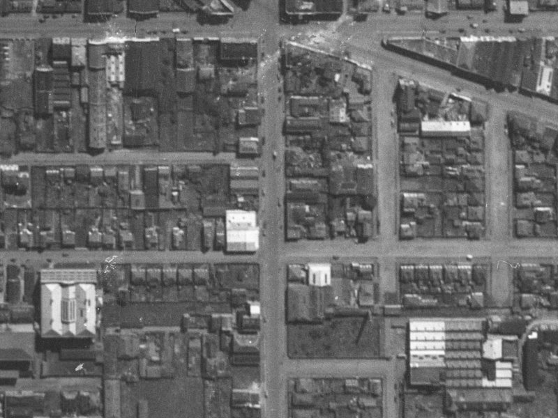 136-148 Madras Street from the air, 1940-1944