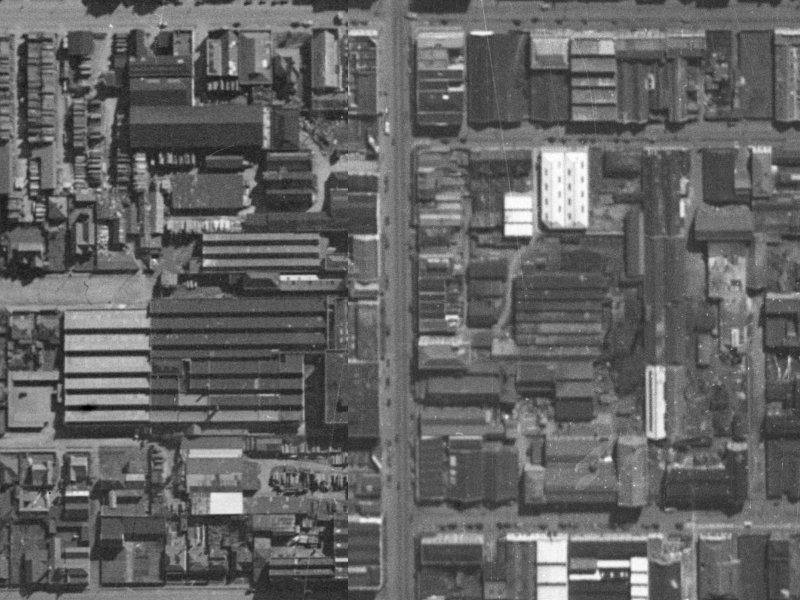 562 Colombo Street from the air, 1940-1944