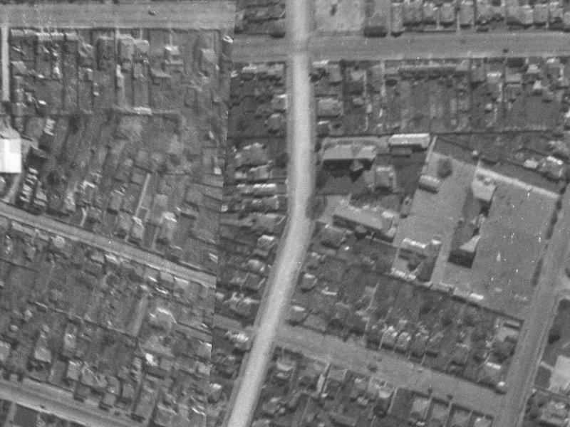 23-43 Phillips Street from the air, 1940-1944