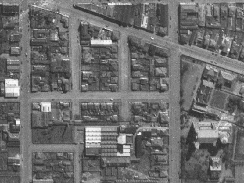16 Williams Street from the air, 1940-1944