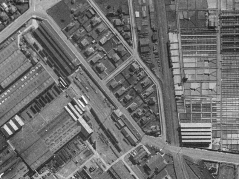 16 Lowe Street from the air, 1940-1944