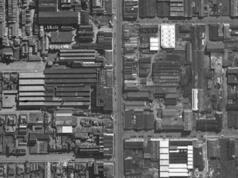 556A Colombo Street from the air, 1940-1944