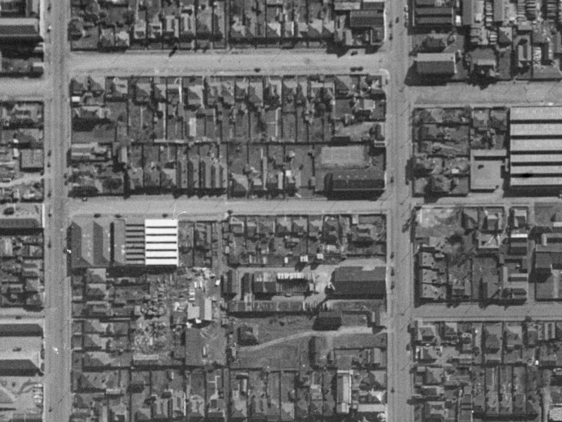 10-12 Wilmer Street from the air, 1940-1944