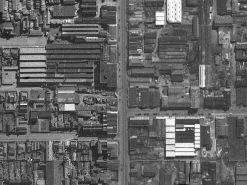 544 Colombo Street from the air, 1940-1944