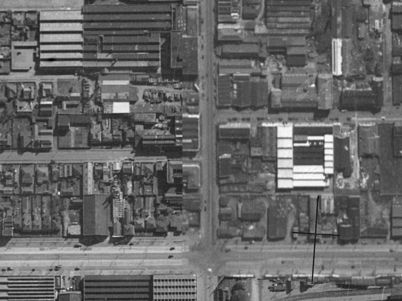 526 Colombo Street from the air, 1940-1944