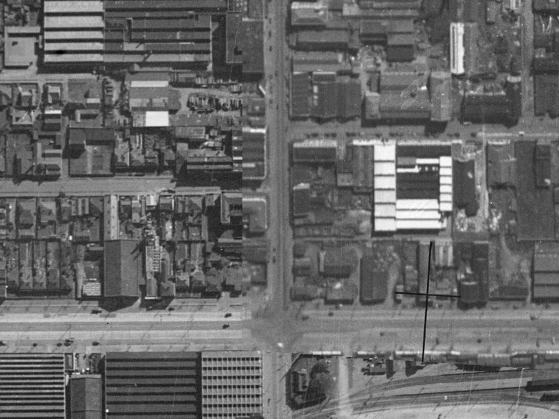 520-518 Colombo Street from the air, 1940-1944