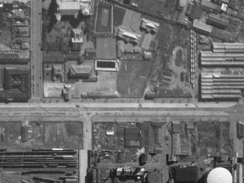 375-415 Moorhouse Avenue from the air, 1940-1944