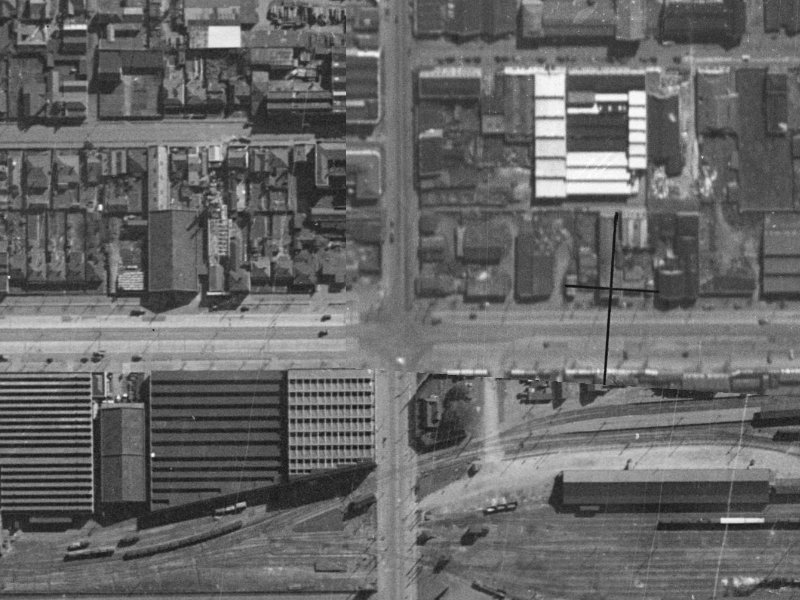 508 Colombo Street from the air, 1940-1944