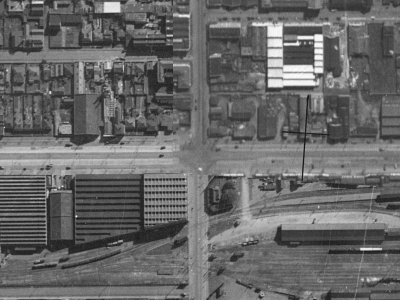 320 Moorhouse Avenue from the air, 1940-1944