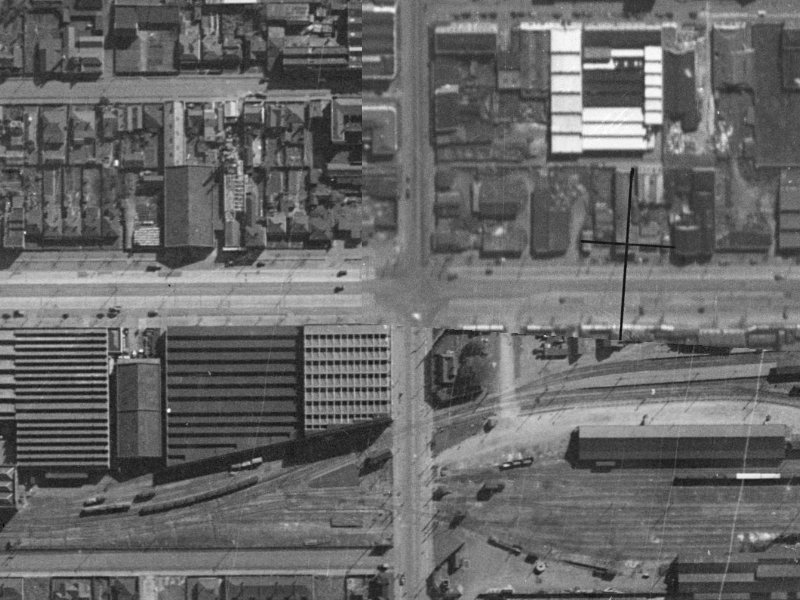 250-372 Moorhouse Avenue from the air, 1940-1944