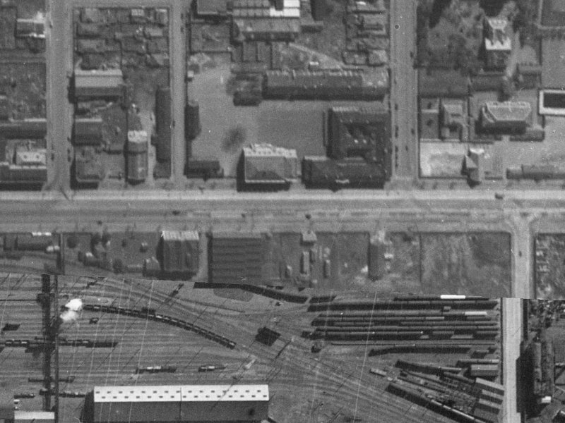 430 Moorhouse Avenue from the air, 1940-1944