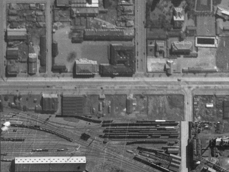 438 Moorhouse Avenue from the air, 1940-1944