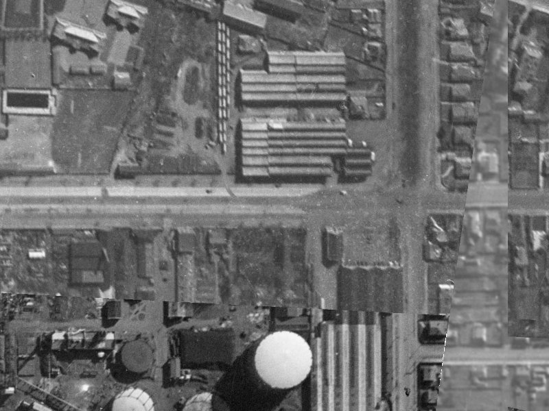 488 Moorhouse Avenue from the air, 1940-1944