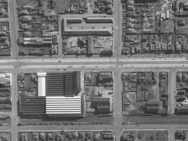 190 Moorhouse Avenue from the air, 1940-1944