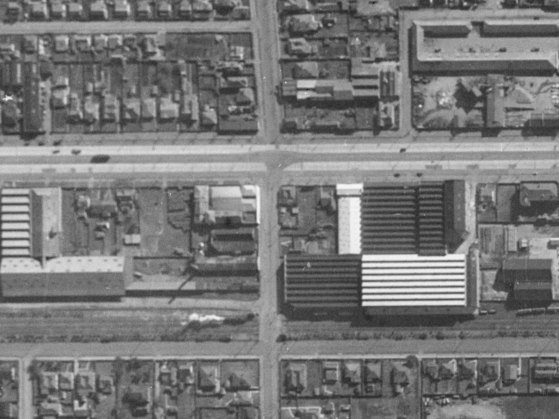 154 Moorhouse Avenue from the air, 1940-1944