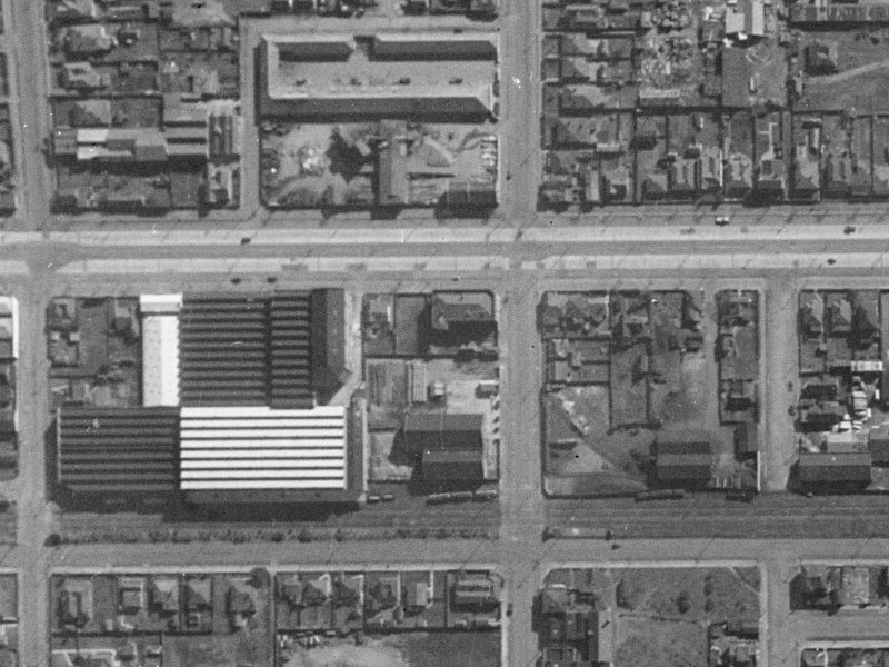 184 Moorhouse Avenue from the air, 1940-1944