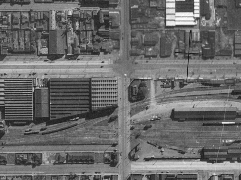 302 Moorhouse Avenue from the air, 1940-1944