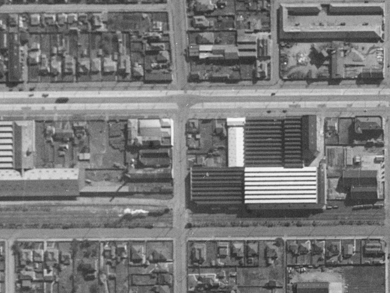 156 Moorhouse Avenue from the air, 1940-1944