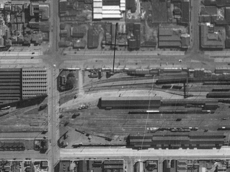 374 Moorhouse Avenue from the air, 1940-1944