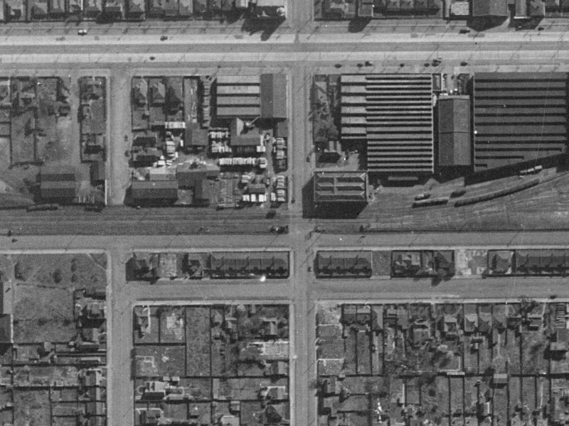 110 Durham Street South from the air, 1940-1944