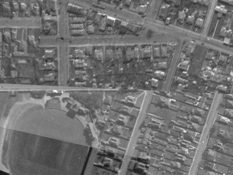 75 Stevens Street from the air, 1940-1944