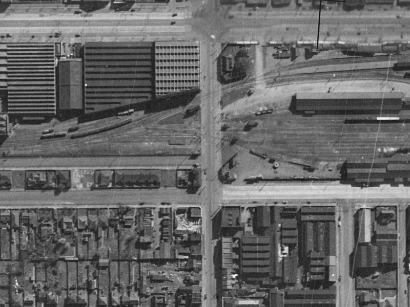502 Colombo Street from the air, 1940-1944