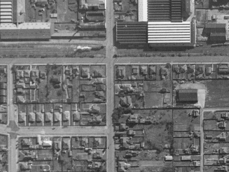 156 Antigua Street from the air, 1940-1944