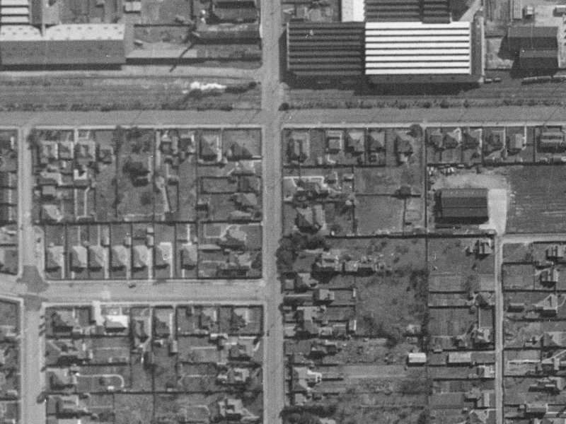 152 Antigua Street from the air, 1940-1944