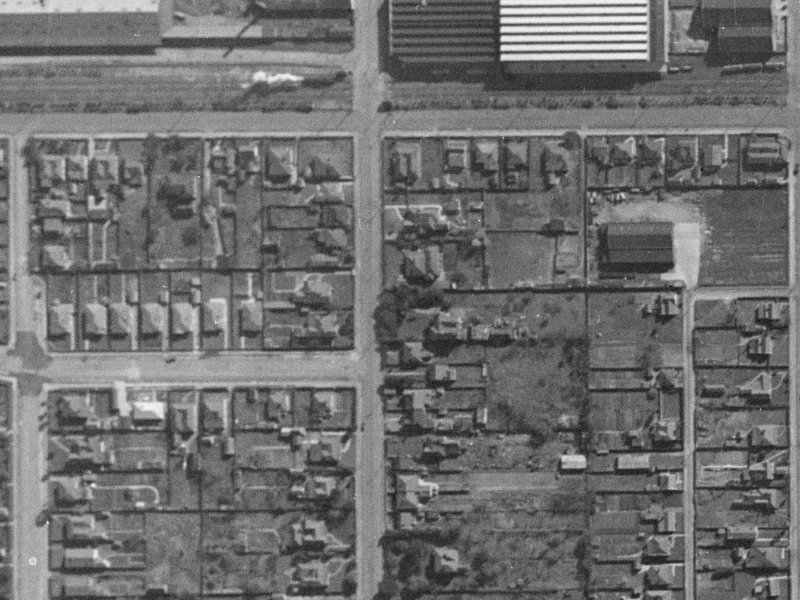 150 Antigua Street from the air, 1940-1944