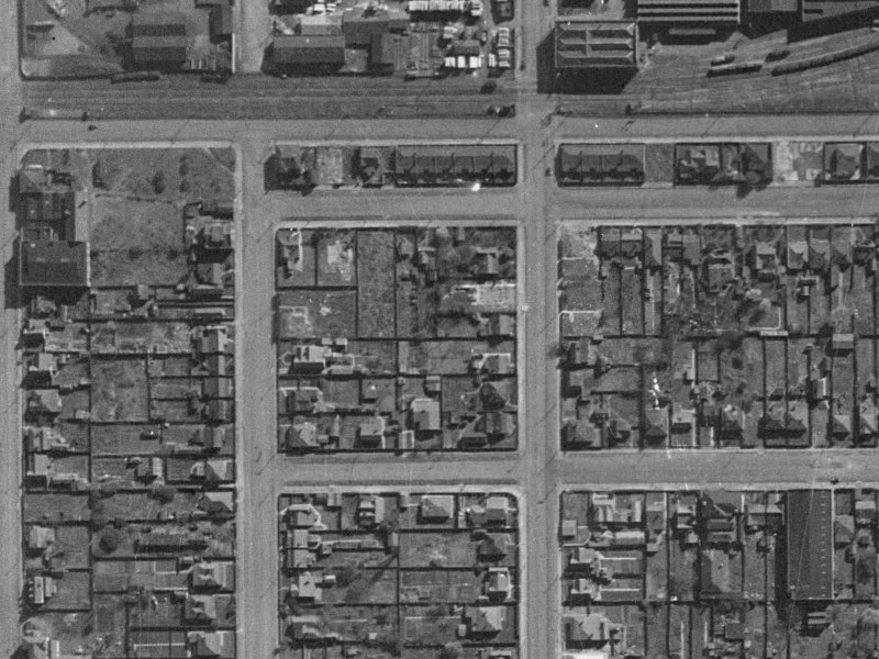 8 Cass Street from the air, 1940-1944