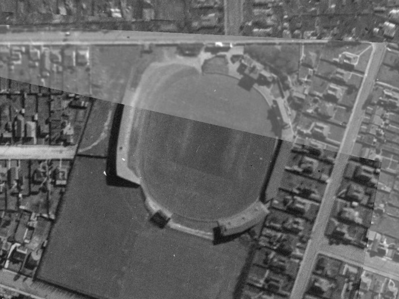 23E Talfourd Place from the air, 1940-1944