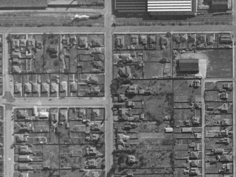 146 Antigua Street from the air, 1940-1944