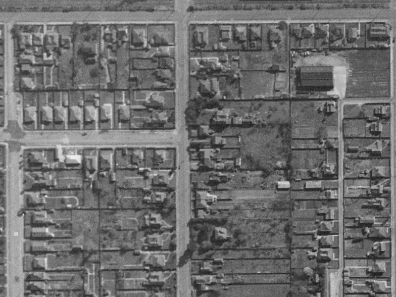 90a Disraeli Street from the air, 1940-1944