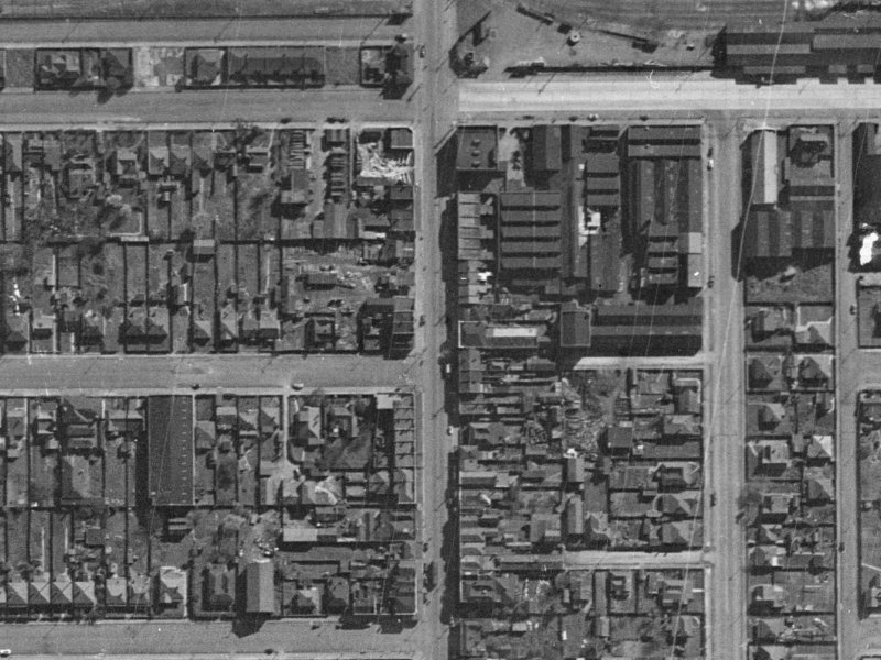 482 Colombo Street from the air, 1940-1944