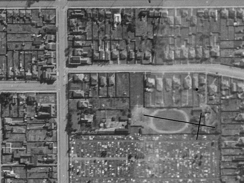 428A Selwyn Street from the air, 1940-1944