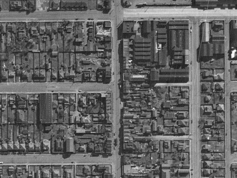 476 Colombo Street from the air, 1940-1944