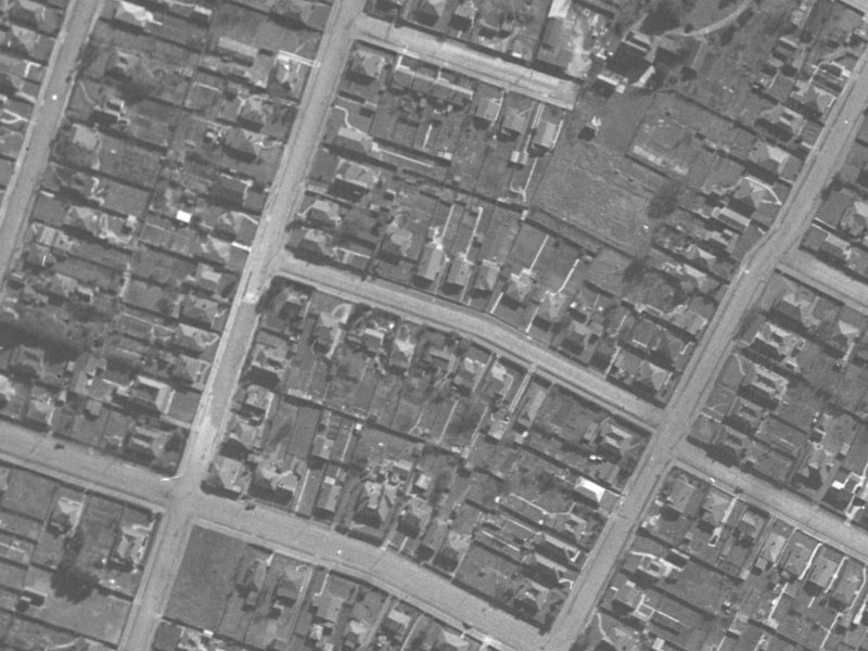 16 Grenville Street from the air, 1940-1944